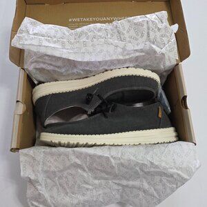 Hey Dude Wendy Chambray Off Black Shoes – Women’s Size 8